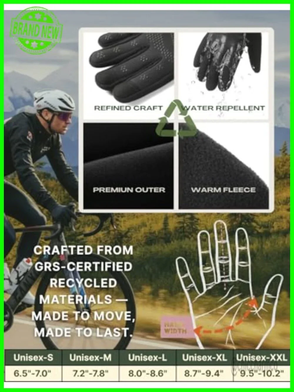 Winter Touch Screen Gloves 3-Layer for Running Cycling Hiking Driving
